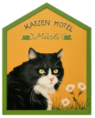 Katzen Hotel Müsli Logo