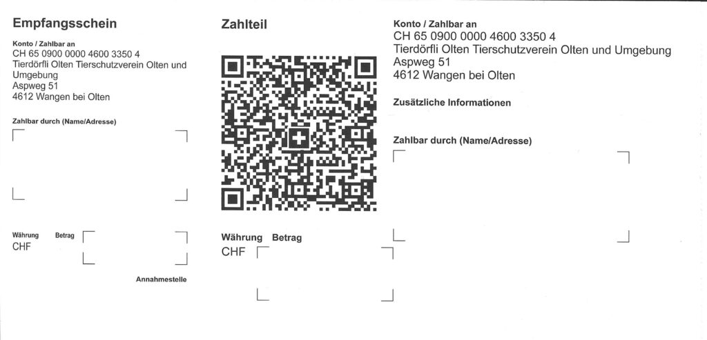 QR-Code-Einzahlungsschein