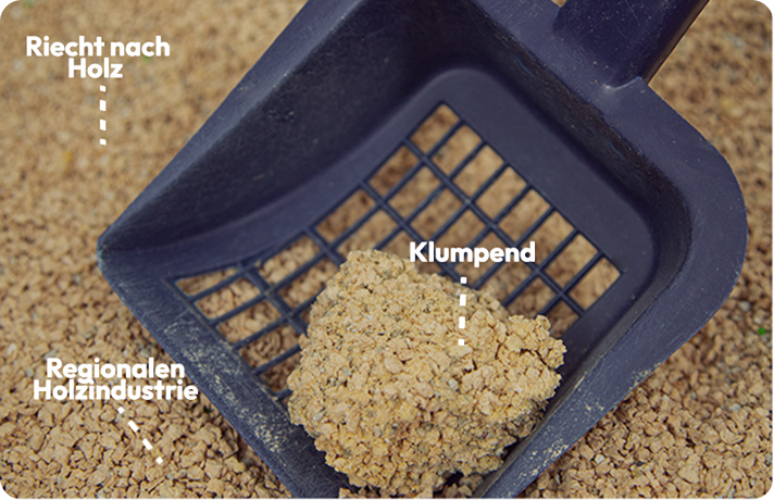 Katzenstreu Holzgeruch und klumpend